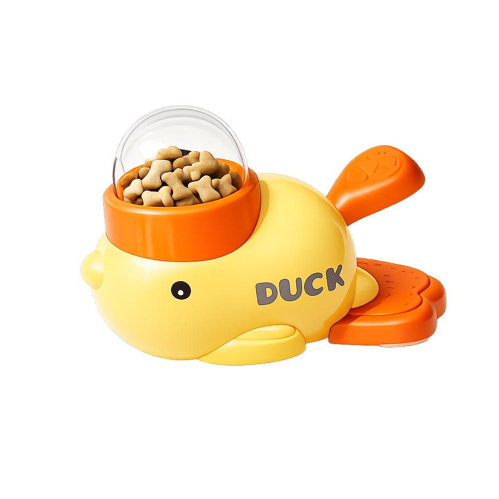 QuackTreat™ Duck-Shaped Treat Dispenser – Interactive Slow Feeder Toy