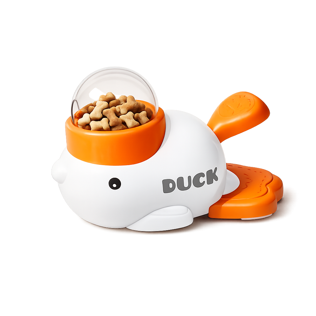 QuackTreat™ Duck-Shaped Treat Dispenser – Interactive Slow Feeder Toy