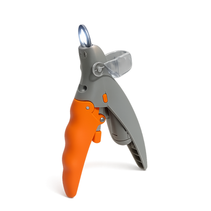 TrimBuddy LED dog nail clipper with built-in light for safe trimming